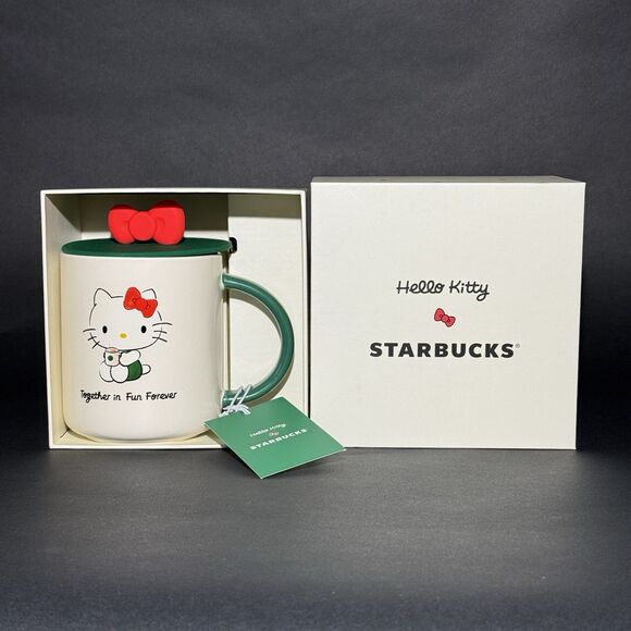 Starbucks x Hello Kitty 2025 Ceramic Mug 16 oz – Limited Holiday Edition NEW - Picture 3 of 8